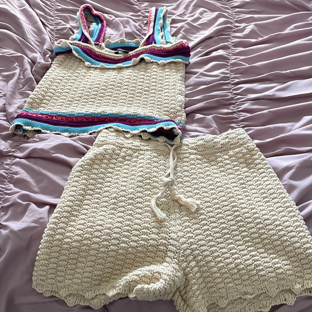 Netted material